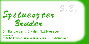 szilveszter bruder business card